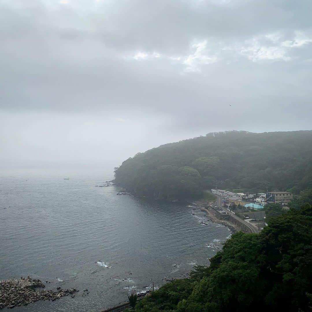 のインスタグラム：「今日は霧の半島を走ったり歩いたり。 涼しくて快適。 濡れたアスファルトがまた気持ちいい。 そういや今使ってる水筒は炭酸水も入れられるんだよね。 炭酸バカとしては非常に助かってます。 Revomaxってヤツなんで、興味のある方は検索でもしてみてくださいな。 それでは皆さま素敵な一日をお過ごしください(｀_´)ゞ #真鶴半島 #ランでした #stopデ部」