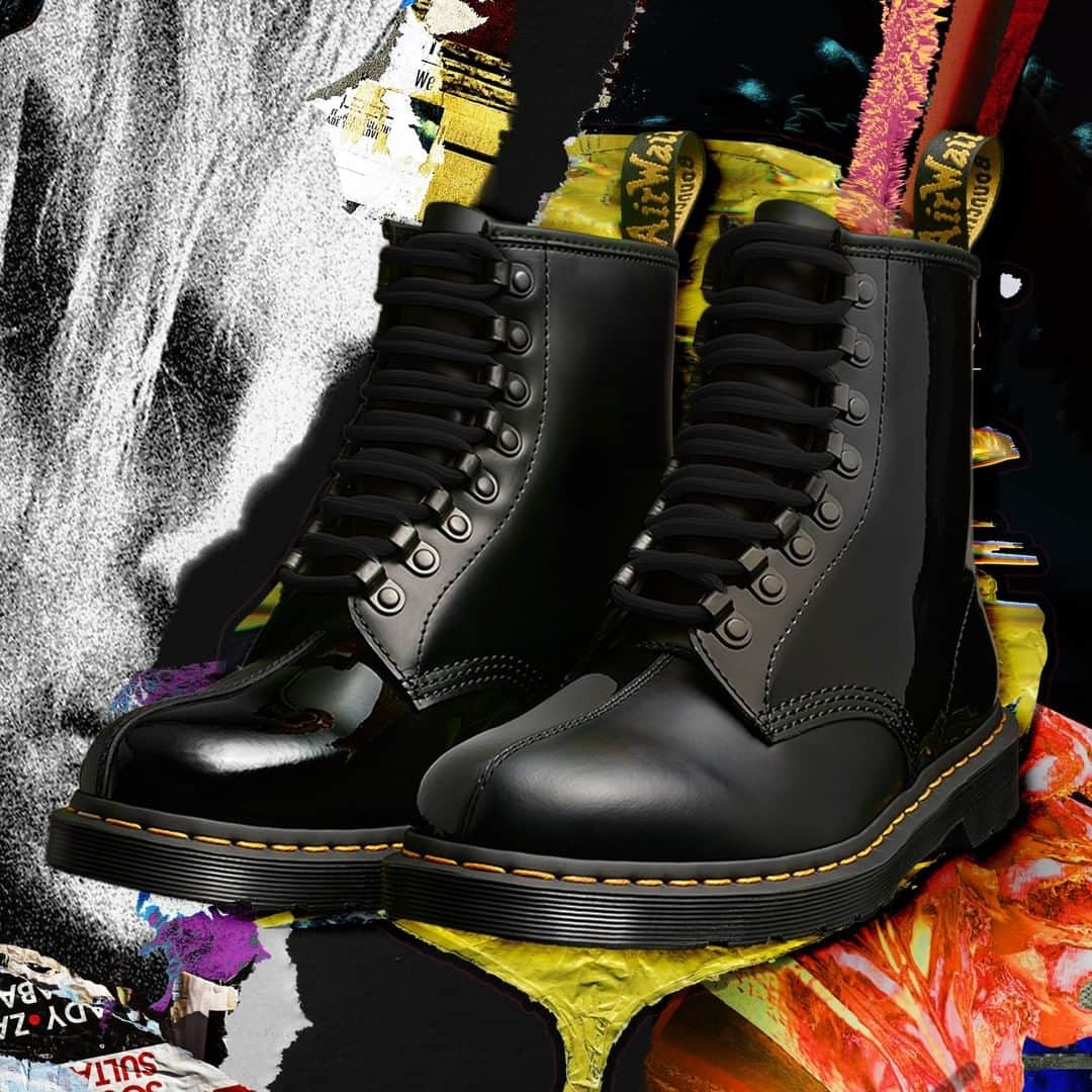 ドクターマーチンさんのインスタグラム写真 - (ドクターマーチンInstagram)「THE 1460 REMASTERED第6弾はDR.MARTENS X PLEASURES  ドクターマーチンのアイコニックなシルエットにLAスタイルと音楽、伝統、サブカルチャーを反映しました。センターで切り替えられた2種類のレザーはパテントレザーを「ニューウェイブ」、スムースレザーを「パンク」に見立て「パンクとニューウェーブの衝突」を表現しています。  2020年6月27日（土）よりドクターマーチン青山店、原宿店、公式オンラインショップ（AM8時〜）にて数量限定で発売開始！  #the1460remastered #drmartens #pleasures #ドクターマーチン」6月26日 8時05分 - drmartens_japan