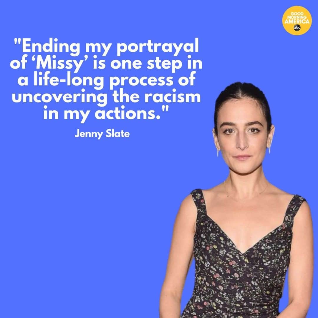 Good Morning Americaさんのインスタグラム写真 - (Good Morning AmericaInstagram)「Actress Jenny Slate said she is relinquishing the voice role of Missy, a biracial character in the animated series "Big Mouth," and asking that the role be recast with a Black actress. Link in bio for her full statement.」6月26日 9時00分 - goodmorningamerica