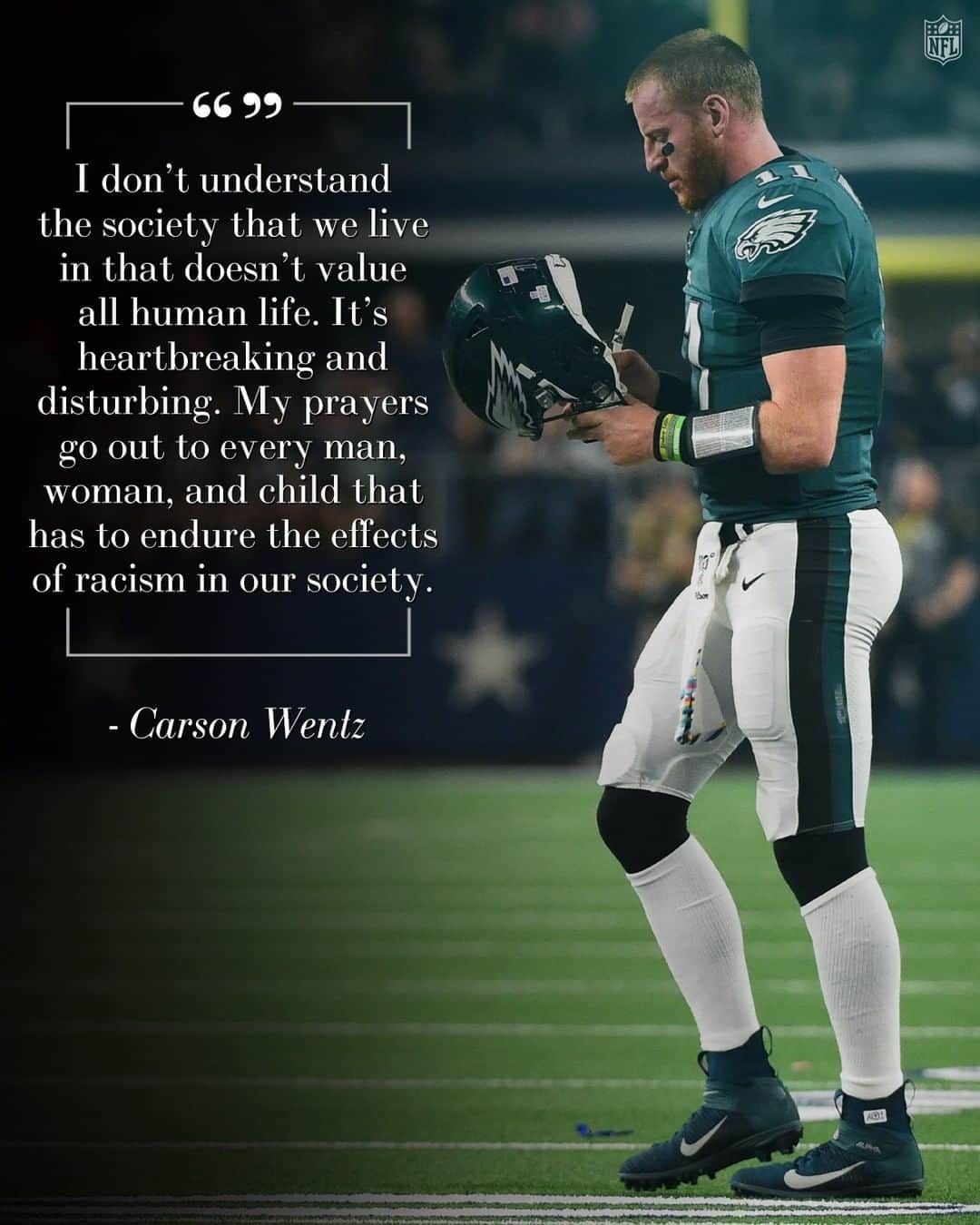 NFLさんのインスタグラム写真 - (NFLInstagram)「Carson Wentz speaks out. #InspireChange (via @cj_wentz11)」6月26日 9時30分 - nfl