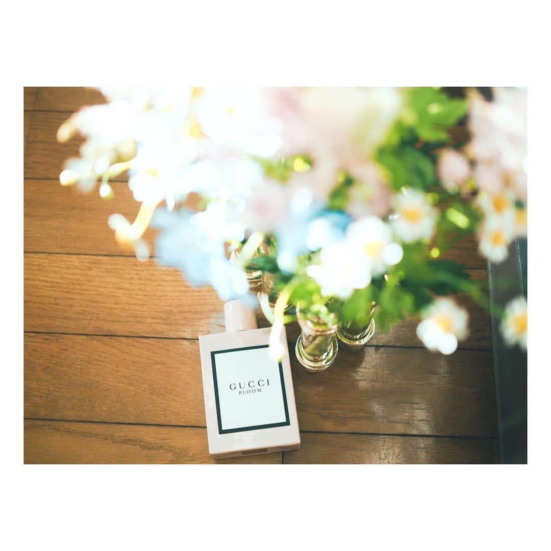 高山都さんのインスタグラム写真 - (高山都Instagram)「先日の午後、素敵なギフトが届いて、うわぁ♡と心躍りました。 @guccibeauty GUCCI Bloom EDP 自分らしさを大切にすることに目覚めさせてくれる香りなのだそう。 白い花々がふわっと香って、ナチュラルなのにキラキラと華やか。 お花と一緒に届いたのも嬉しくって、午後の打ち合わせ中、壁に映る影が綺麗で、すごく綺麗な写真が撮れました。 お花とフレグランス、一緒に贈るのもいいなぁーと思ったなー。 #InBloom #GucciBeauty @guccibeauty」6月26日 11時37分 - miyare38