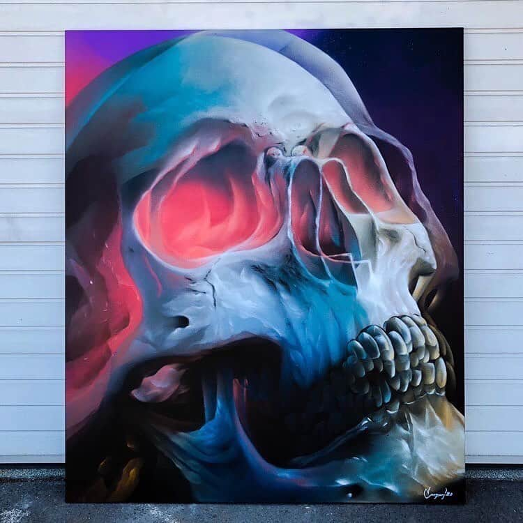 Art Collective Magazineさんのインスタグラム写真 - (Art Collective MagazineInstagram)「Amazing painting by @steinarcaspari 💀  Make sure you give him a follow for lots more great work! 💥 #artnerdsupport #artnerd #artcollective #skull #skulls」6月26日 12時22分 - art_collective