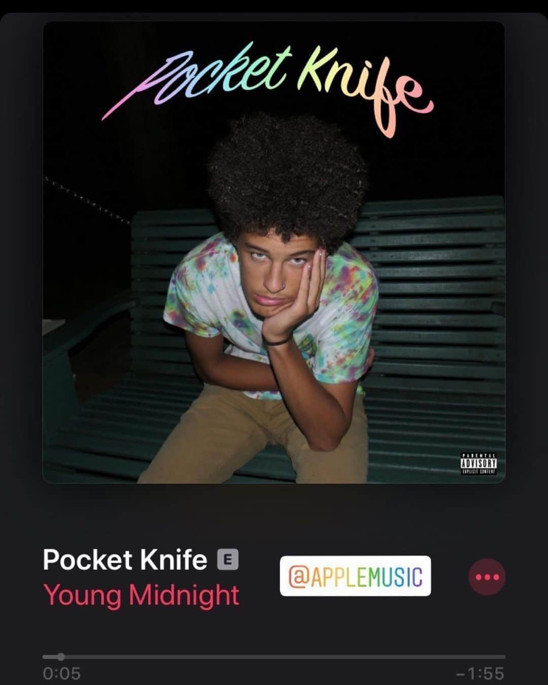ティム・ハワードのインスタグラム：「MAN‼️ This kid @young.midnight is doing big things! Check out POCKET KNIFE on all platforms. 🔥🔥🔥」