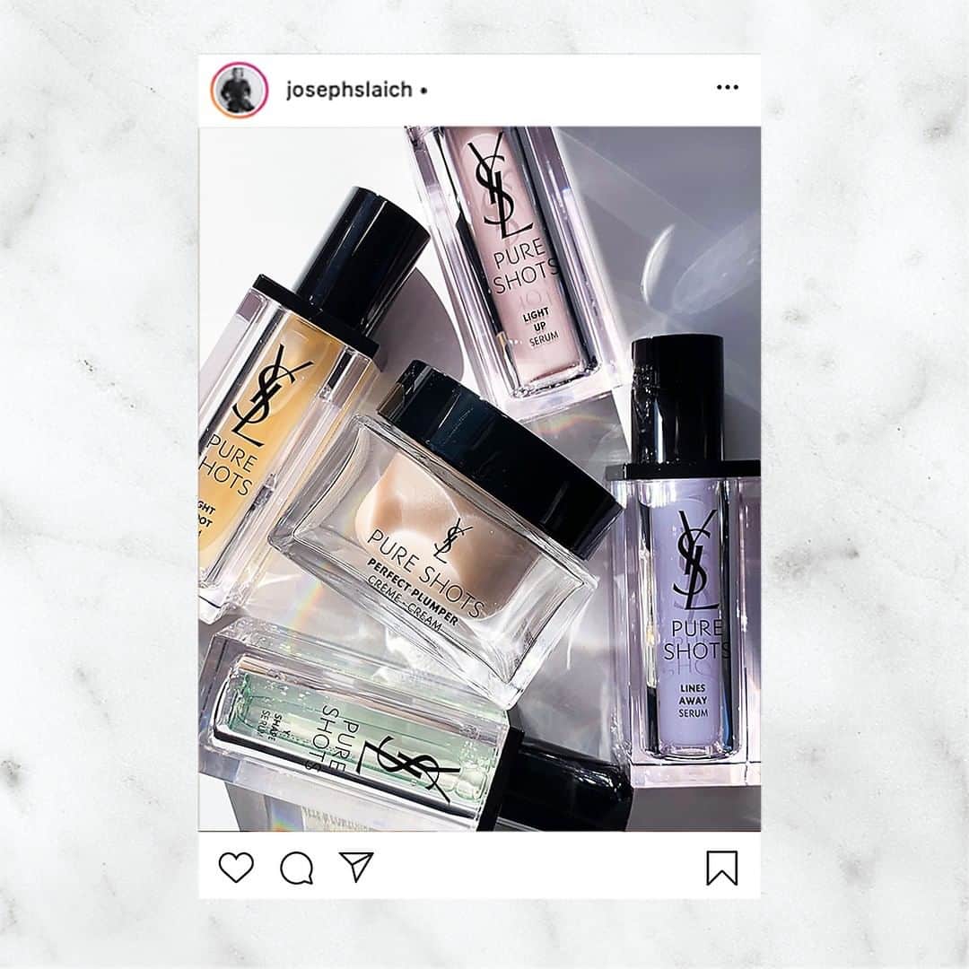 Yves Saint Laurent Beautyさんのインスタグラム写真 - (Yves Saint Laurent BeautyInstagram)「Mix and match your PURE SHOTS, with reloadable cartridges - that reduce waste make it easy to swap out your serums. @josephslaich Pure Shots Night Reboot Resurfacing Serum 1.0 Oz. / 30 Ml  Pure Shots Light Up Brightening Serum 1.0 Oz.  Pure Shots Lines Away Anti-aging Serum 1.0 Oz.  Pure Shots Y Shape Firming Serum 1.0 Oz.  Pure Shots Perfect Plumper Face Cream 1.6 Oz.  #yslbeauty #pureshots #regram」6月27日 1時59分 - yslbeauty