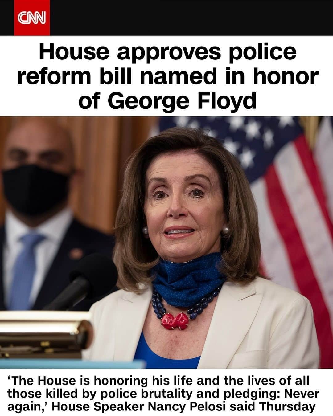 CNNさんのインスタグラム写真 - (CNNInstagram)「The House of Representatives on Thursday passed policing legislation named in honor of George Floyd. The legislation has provisions to overhaul qualified immunity for law enforcement, prohibitions on racial profiling on the part of law enforcement and a ban on no-knock warrants in federal drug cases. It would ban chokeholds at the federal level and classify them as a civil rights violation and would establish a national registry of police misconduct maintained by the Department of Justice. Despite calls from both Democrats and Republicans for quick action to address police misconduct, efforts to find common ground have largely devolved into partisan finger-pointing as each side takes issue with the other party’s approach. As a result, Capitol Hill is in a stalemate. (📸: Tasos Katopodis/Getty Images)」6月27日 2時00分 - cnn