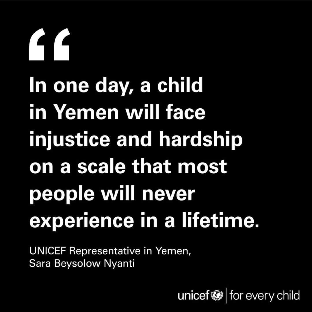 unicefさんのインスタグラム写真 - (unicefInstagram)「The double threat of #COVID19 and conflict could push millions of children in Yemen to the brink of starvation. @unicef_yemen is working round the clock to provide children with access to quality healthcare, clean water and education. Yet we only have a fraction of the funds we need to save children’s lives. Tap the link in our bio to find out more. Children are suffering. They need your help now.」6月27日 0時45分 - unicef