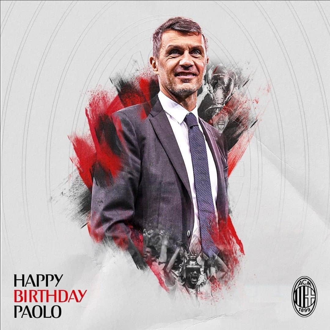 ACミランさんのインスタグラム写真 - (ACミランInstagram)「Rossonero born and bred, an Icon for us all: join us in wishing our Technical Area Director, @paolomaldini, a happy birthday 🔴⚫️🔝 #SempreMilan」6月26日 17時00分 - acmilan