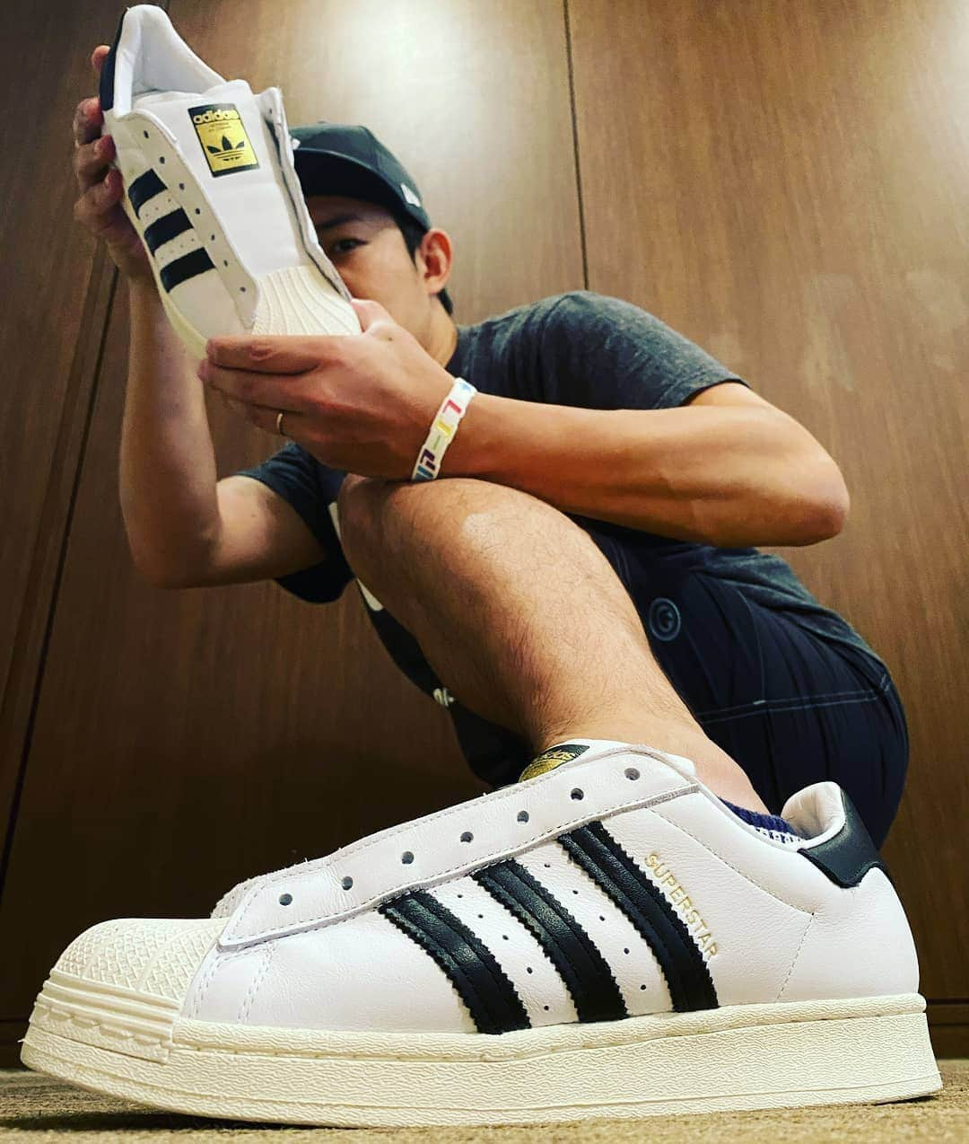 ファンキー加藤さんのインスタグラム写真 - (ファンキー加藤Instagram)「#adidas  #スーパースター #紐なし #つまり #スリッポン #購入 #キモ撮り」6月26日 17時30分 - funkykato_funkykato_funkykato