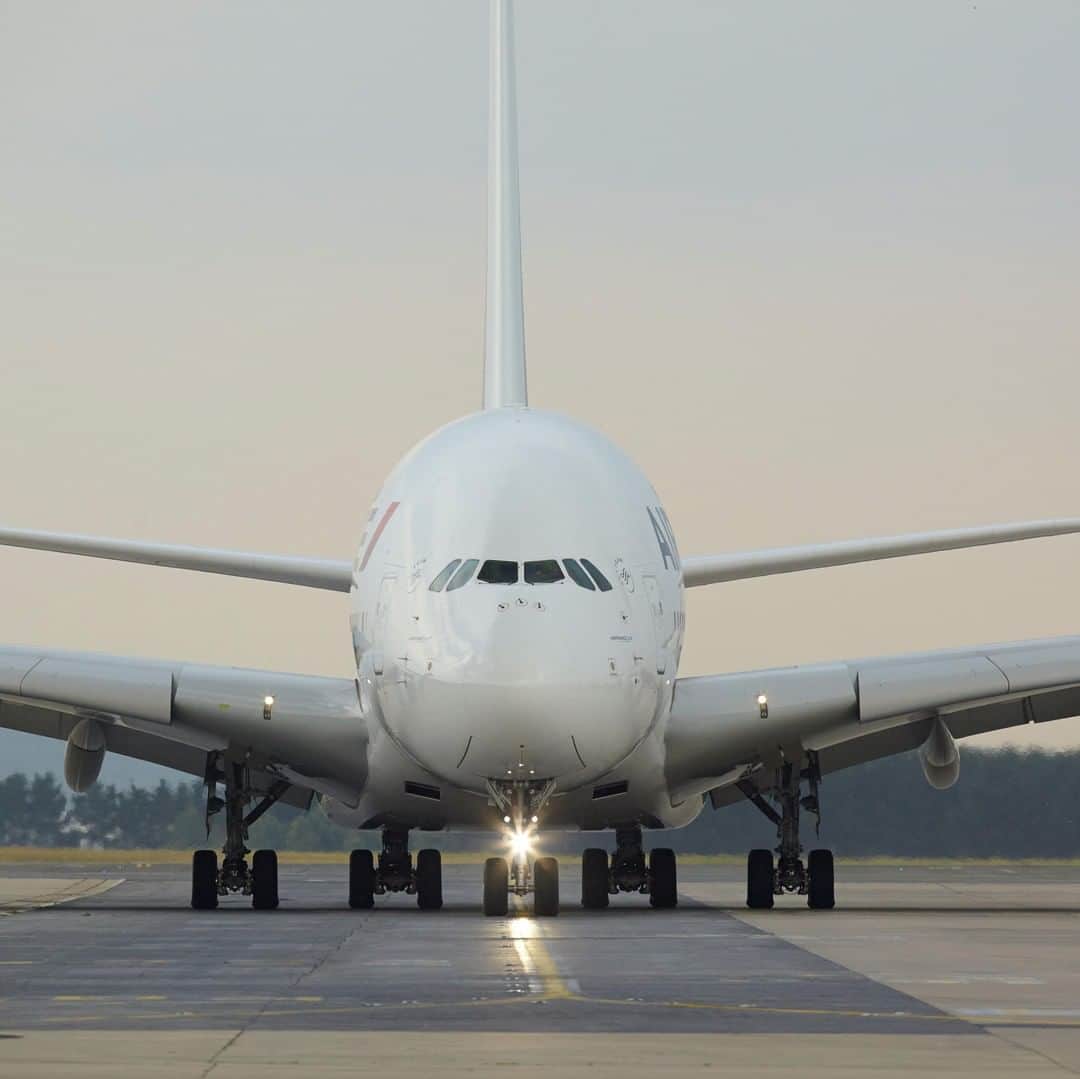 のインスタグラム：「After flying the Air France colours for the past 11 years, the legendary #A380 bids its final farewell. 🛬Bye-bye big bird!  Après 11 années d'activité sous les couleurs d'Air France, le mythique #A380 tire sa révérence.🛬Bye bye big bird !  #AirFrance #avion #Goodbye #AF380」