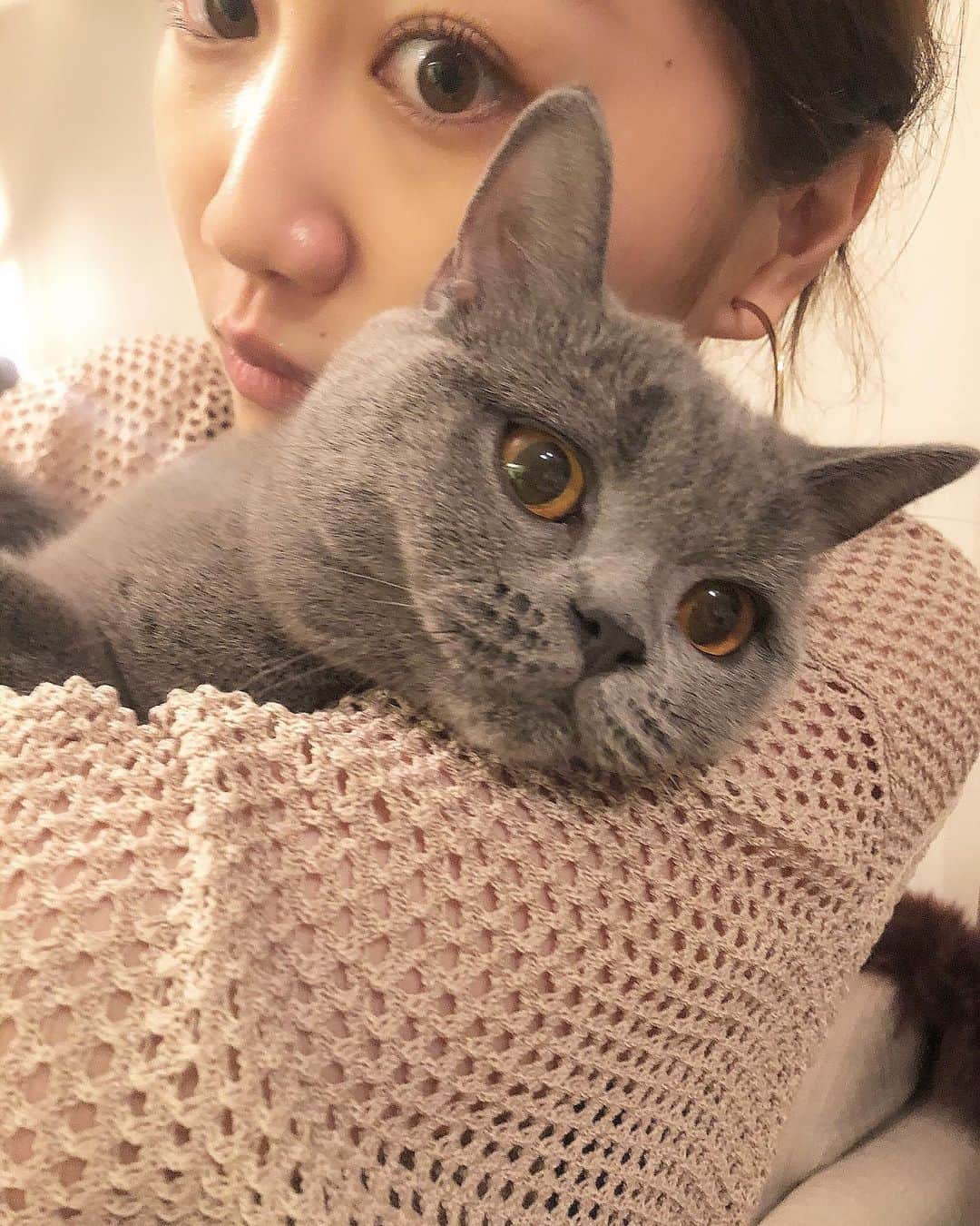 樹麗のインスタグラム：「にてるって。よく言われる。  #寝起きなんか特に #すごく不機嫌そうな #ざ寝起きってかお#こんなかんじ🤖 #どっちも女の子なのに#ね」