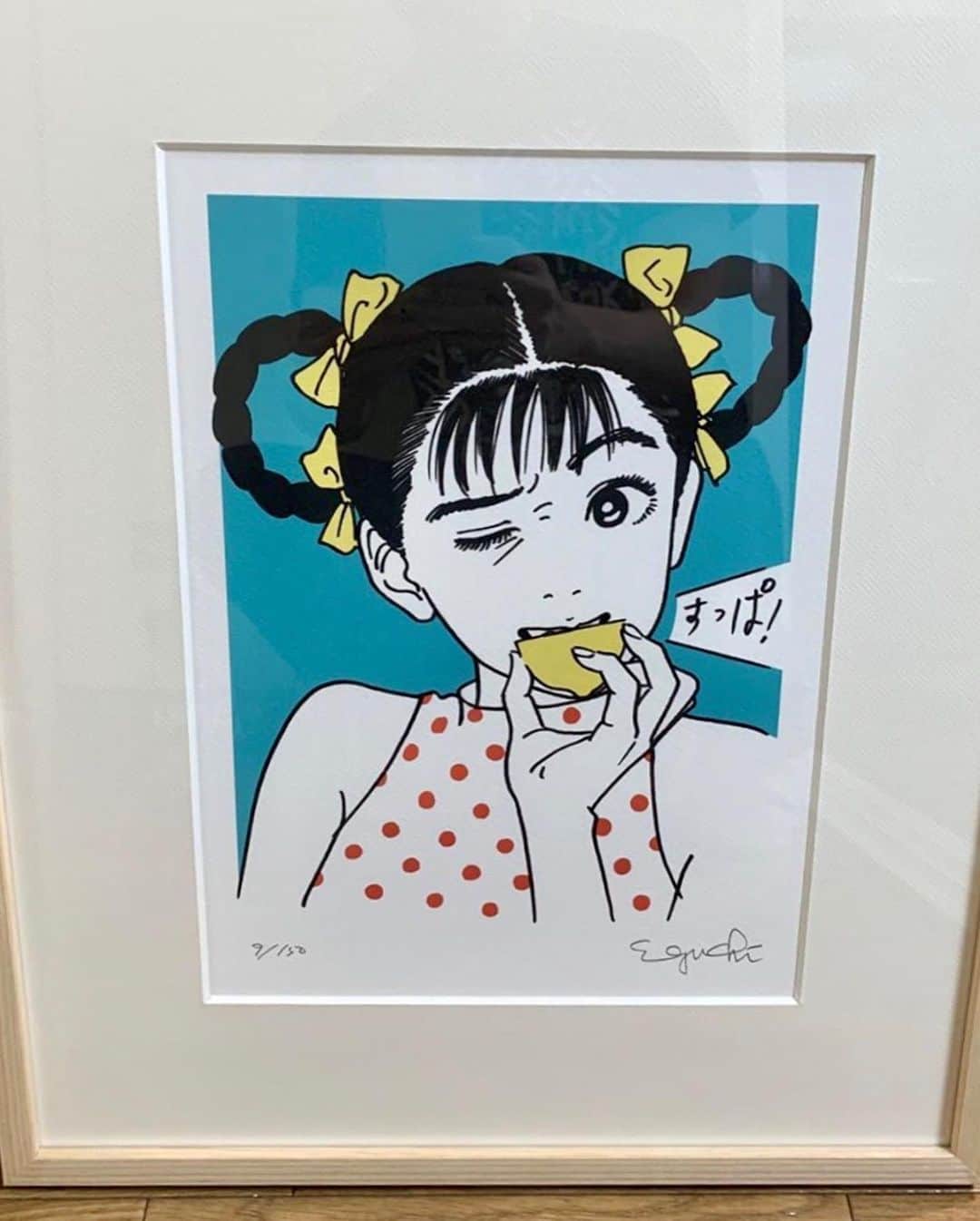 江口寿史さんのインスタグラム写真 - (江口寿史Instagram)「フリースタイルから出してる版画シリーズの今年の新作５点が発売になりました。オススメはひばりくんが機関銃ぶっ放してる「ぐらたたた！」かな。  #Repost @kurosyacho with @get_repost ・・・ 今年の江口寿史さんの新作版画の事前予約分を丸二日かけて発送しました。 額装したものが、手元に何枚かありますので、いまご注文いただけると、お待たせすることなく発送できますよ。  https://webfreestyle.com/collections/pop-art」6月26日 20時43分 - egutihisasi