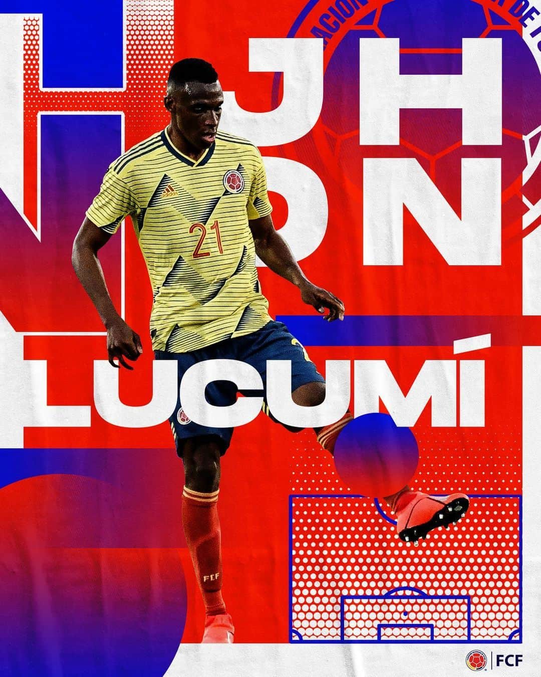 サッカー コロンビア代表チームのインスタグラム：「¡Felices 2⃣2⃣ @jhonlucumi33!  Queremos felicitar al defensa de nuestra Selección en su cumpleaños 🥳🎉 ¡Esperamos que sean muchos años más vistiendo la tricolor 🇨🇴!」