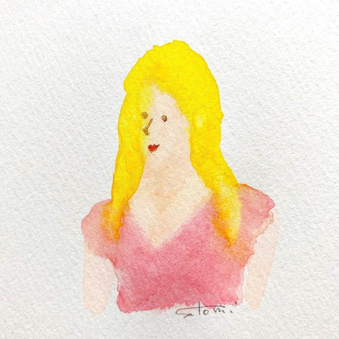 高杉さと美さんのインスタグラム写真 - (高杉さと美Instagram)「今日は暑さで少し溶けました☀️ 水分補給を大切にお過ごしください。  #doodle #illustration #watercolor #イラストレーション #暑い日 #汗 #梅雨」6月26日 23時00分 - satomi_mira