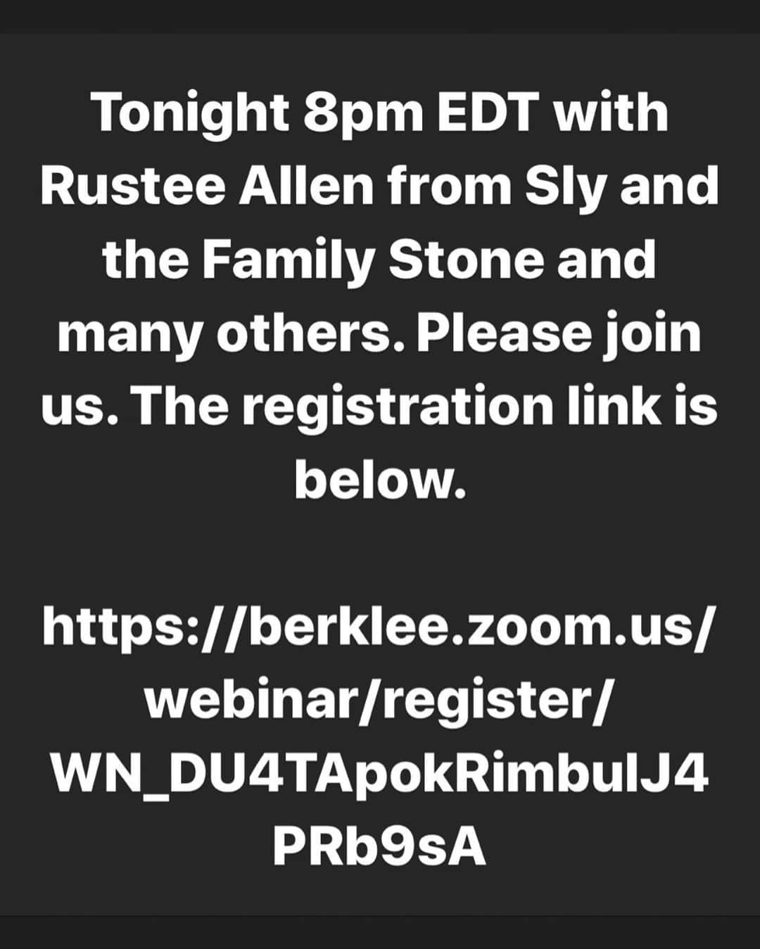 ヴィクター・ウッテンのインスタグラム：「Tonight! Get an inside look at VixCamps’ online Bass Camp.  Register below.  https://berklee.zoom.us/webinar/register/WN_DU4TApokRimbulJ4PRb9sA」