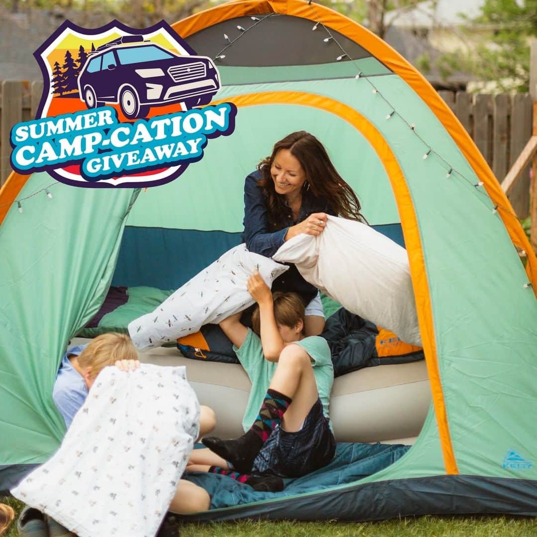 のインスタグラム：「KELTYBUILT⛺️ KELTY CAMPCATION GIVEAWAY ⛺️ First rule of (Pillow) Fight Club? Play dirty! Take the fam-bam on a camping adventure that complies with your state’s stay-at-home guidelines—then simply share your adventure + tag #keltycampcation! The winner will score a SWEET Kelty Car-Camping Kit for themselves, PLUS an extra to gift to a front-line worker. Enter with #keltycampcation or visit link in profile to upload photo. #keltybuilt #builtforplay #campcation #summervibes #giveaway #pillowfight⁠ ⁠ Winner selected at random. Must be 18 or older. US only. Contest ends 6/30/20. See contest terms and conditions with link in profile.⁠ ⁠ 📷: @twm_photo」