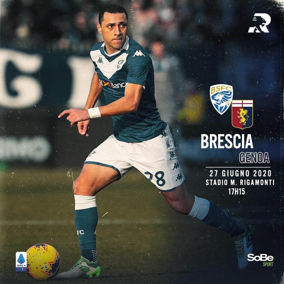 ロムロ・ソウザ・オレステス・カルデイラのインスタグラム：「Brescia x Genoa . #matchday #tomorrow #seriea #stadiorigamonti #bresciagenoa @brescia_calcio」