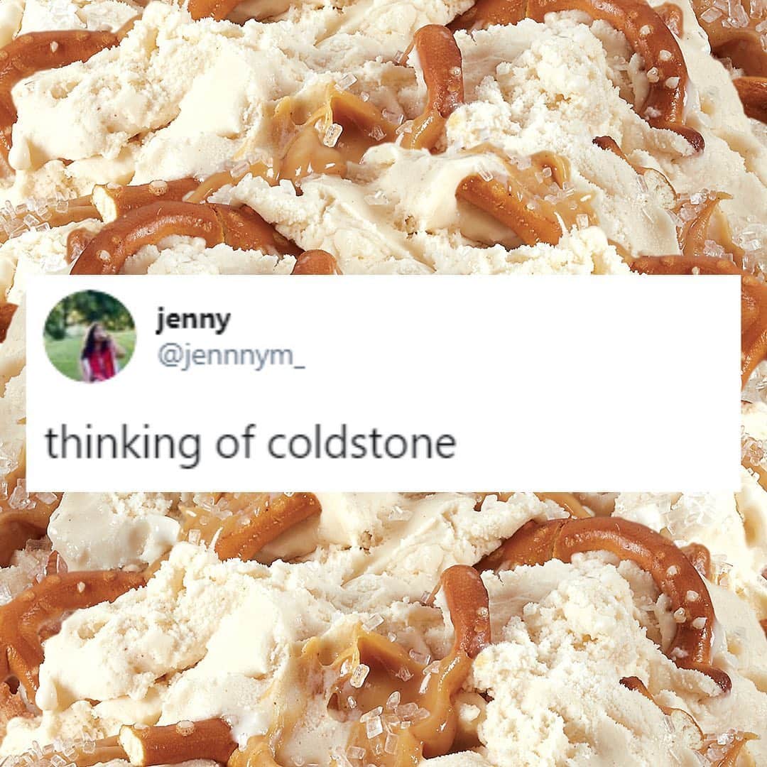 コールド・ストーン・クリーマリーのインスタグラム：「And we're thinking about our Peanut Butter Pretzel Time™ Creation™🍦🥜🥨」