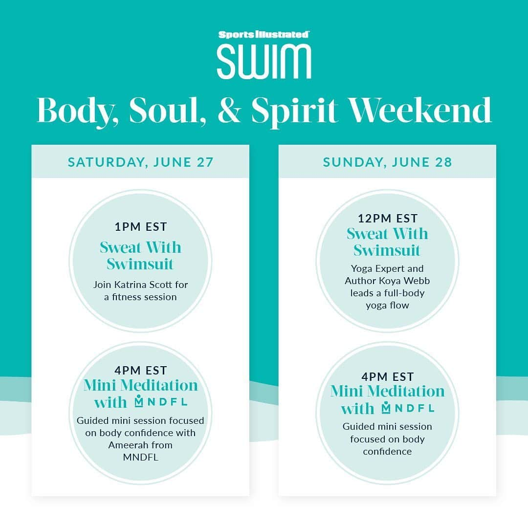 Sports Illustrated Swimsuitさんのインスタグラム写真 - (Sports Illustrated SwimsuitInstagram)「Who’s ready for a weekend full of wellness? Join us to celebrate the launch of the SI Swim collection by focusing on our body, soul & spirits with @katrinascott @ameerah_omar @mndflmeditation and @koyawebb exclusively on SI Swimsuit!🤍#OwnYourConfidence  Join us in your new SI Swim bikini! Shop the full collection with the link in bio!」6月27日 0時23分 - si_swimsuit