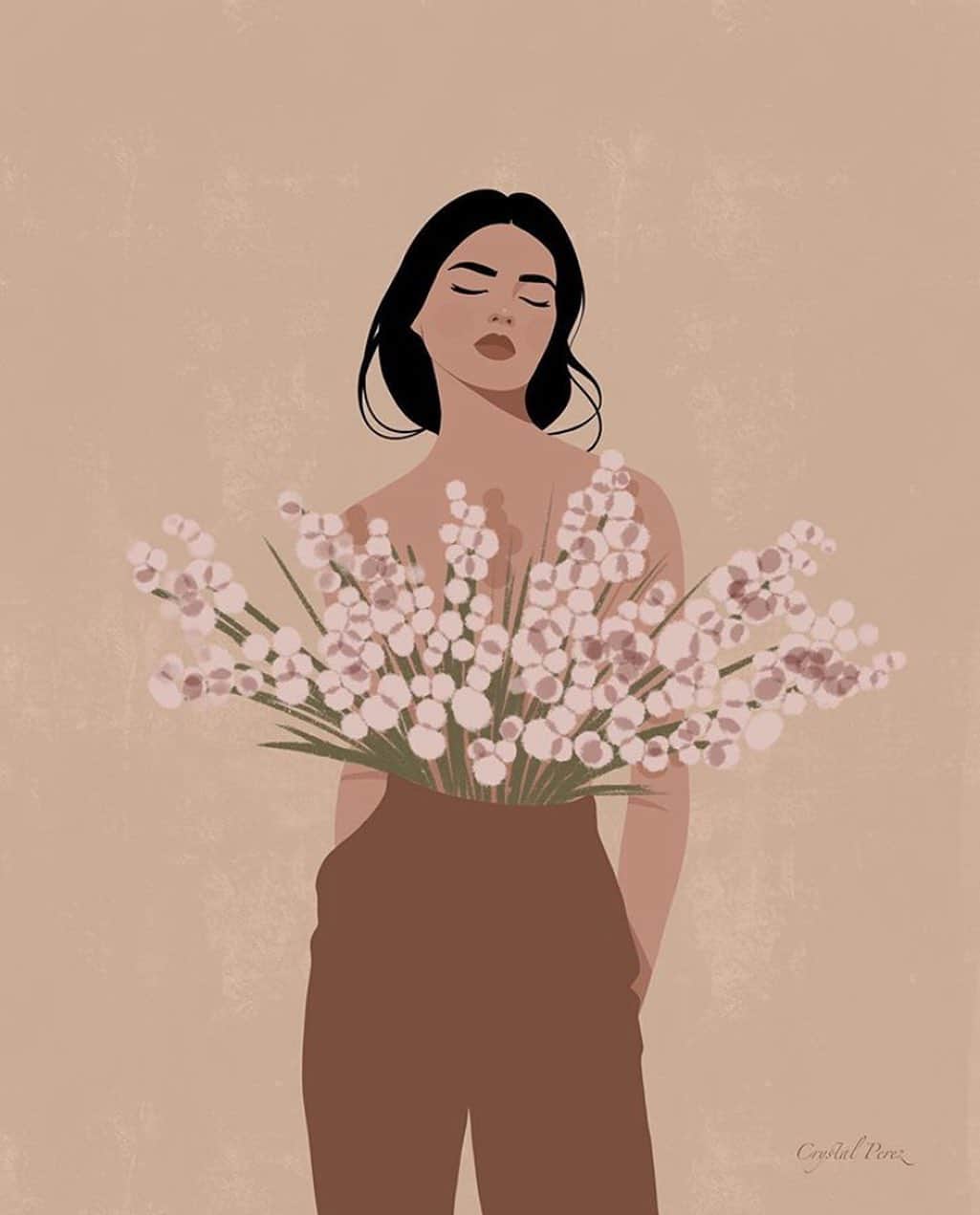 FRENCH GIRLさんのインスタグラム写真 - (FRENCH GIRLInstagram)「Eternally in bloom 🌸  Beautiful artwork by @crystalperezillustrations reminding us to keep growing and keep going. Bon Week-end! ✨」6月27日 10時09分 - frenchgirlorganics