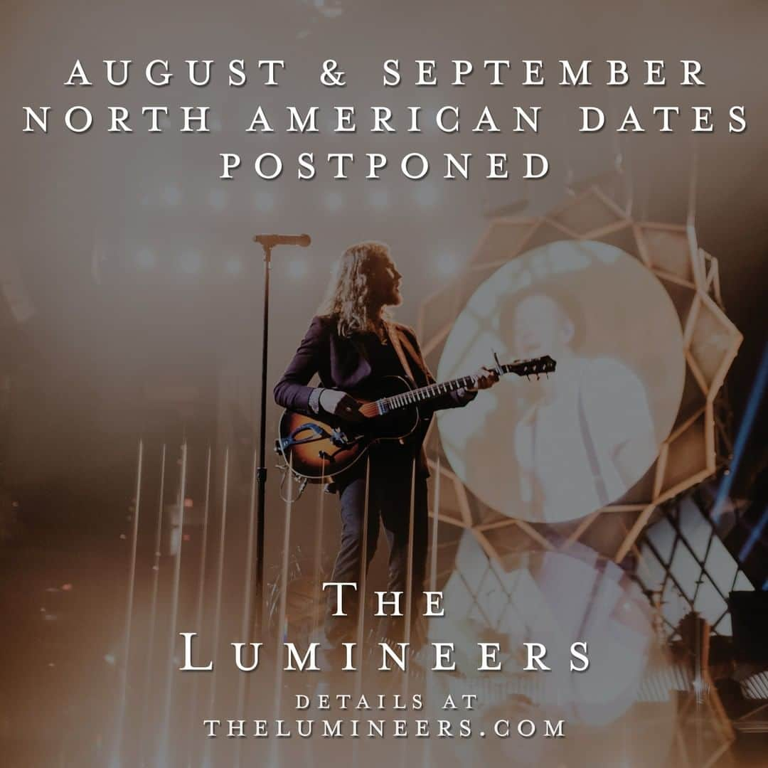 The Lumineersさんのインスタグラム写真 - (The LumineersInstagram)「We are sad to announce the postponement of our upcoming North American summer tour dates. We are working to reschedule these shows for 2021 and tickets purchased will be honored for the future rescheduled date. Refunds are available by request. For more information, please visit the link in our story.」6月27日 2時13分 - thelumineers