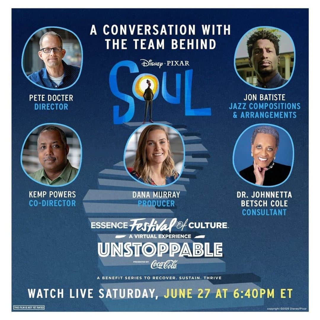 Disney Pixarさんのインスタグラム写真 - (Disney PixarInstagram)「TOMORROW: Tune-in to “Finding Soul” a conversation with the team behind #PixarSoul at @essencefest. RSVP now & watch it live at link in bio.」6月27日 2時29分 - pixar