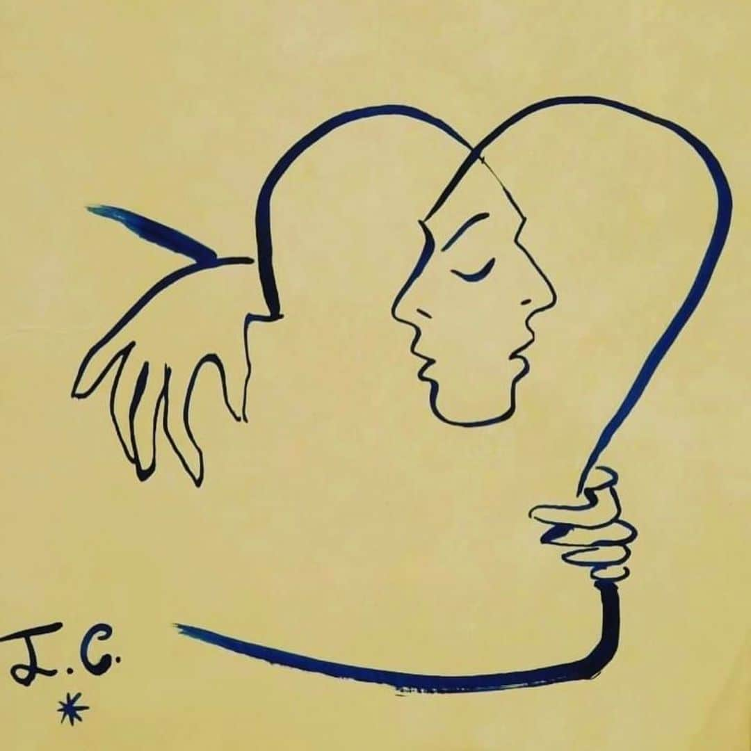 フラヴィア・ルチーニさんのインスタグラム写真 - (フラヴィア・ルチーニInstagram)「💋 #jeancocteau #kissing」6月27日 2時32分 - flavialucini