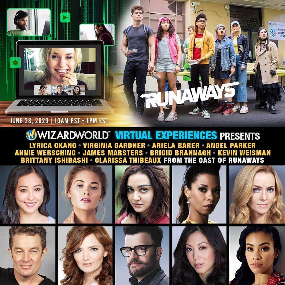 アニー・ワーシングさんのインスタグラム写真 - (アニー・ワーシングInstagram)「Wizard World Virtual Experiences is bringing Marvel's Runaways to the virtual screen on Sunday, June 28th!  Free @marvelsrunaways q&a panel and then you can purchase video chats and recorded videos and autographs! We might as well make this fun! I can do videos as your favorite characters maybe? 🤣 Momma Salvatore can leave you a message! 😉 Or Renee Walker, Tess, Emma Whitmore or any of the rest! 🤗 Or yes....just good ole fashioned ME. 🤣  This event starts at 10am PT / 1pm ET.  Let’s have some much needed fun!!! 😘  Link for info and  tickets in bio!」6月27日 3時10分 - anniewersching