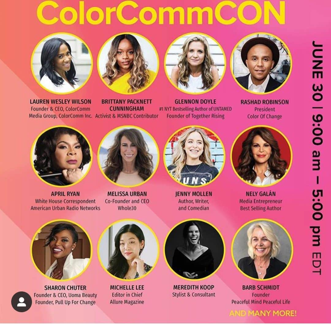 ジェニー・モレンさんのインスタグラム写真 - (ジェニー・モレンInstagram)「Honored and humbled to be a part of this year’s #colorcomm Thank you @laurenwesleywilson for including me!!! #colorcommcon RSVP at link in bio」6月27日 5時05分 - jennymollen