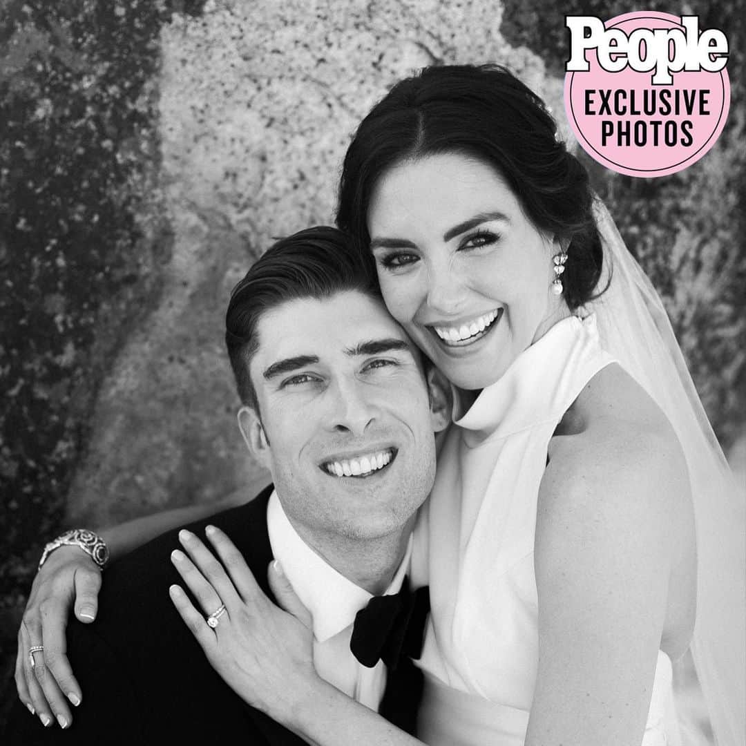 People Magazineさんのインスタグラム写真 - (People MagazineInstagram)「Hallmark Channel's Taylor Cole and producer Cameron Larson originally planned to marry in front of over 100 guests, but with the coronavirus pandemic, they altered their plans and tied the knot in a beautiful livestream ceremony. 💍💕 The couple — who met on the set of a Hallmark movie! — discussed postponing the wedding until next year, but decided they couldn't wait: "It sounds a little cheesy, but when you know you know, and we wanted our forever to start as soon as possible." Coincidentally, the couple's real-life love story was "very similar" to Cole's film Matching Hearts. "I even tried playing match maker with Cam, attempting to set him up with a few friends of mine," she said. "Luckily, similar to the movie, none of the matches worked and we both realized we were perfect for each other." 😭 Tap the link in bio for more on this Hallmark-worthy love story. | 📷: @_csimon_」6月27日 5時33分 - people