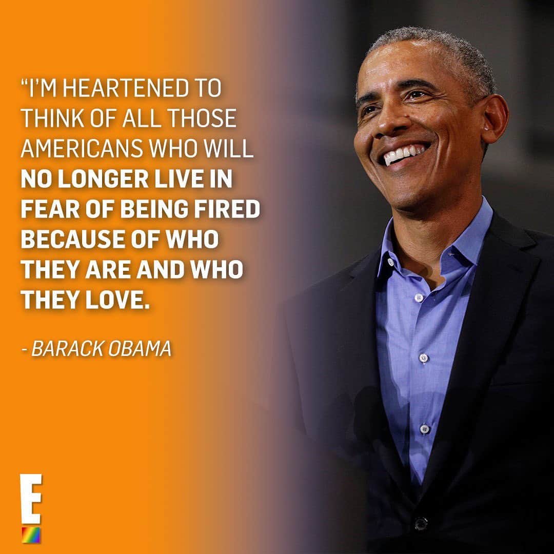E! Onlineさんのインスタグラム写真 - (E! OnlineInstagram)「“Progress might be slow. It might take decades. But no matter what things might look like today, it’s always possible.” —Barack Obama #Pride (📷: Getty Images)」6月27日 11時30分 - enews