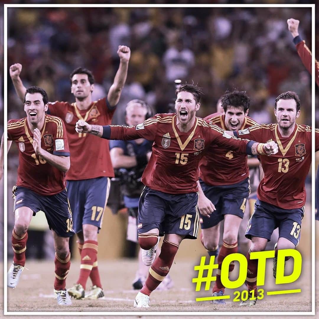 サッカーキングさんのインスタグラム写真 - (サッカーキングInstagram)「🧐6月27日は何の日？🧐 ⠀ #スペイン代表 がコンフェデレーションズカップで決勝進出！　緊迫のPK、スペインは全員が成功。最後はヘスス・ナバスが決めてイタリアを撃破しました！ #OnThisDay in2⃣0⃣1⃣3⃣」6月27日 8時00分 - soccerkingjp