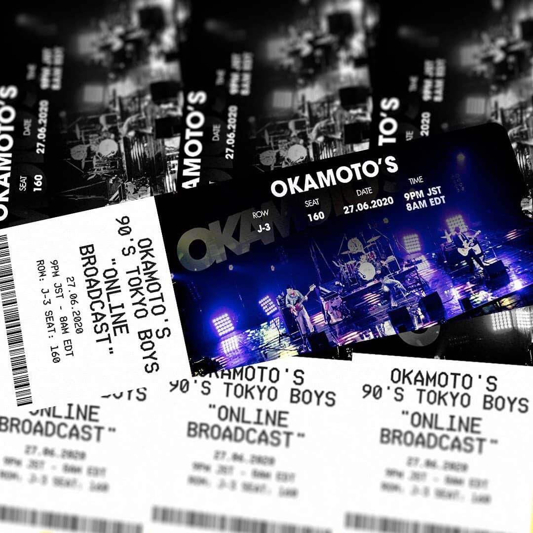 OKAMOTO’Sさんのインスタグラム写真 - (OKAMOTO’SInstagram)「Have you gotten tickets to our '90'S TOKYO BOYS' livestream concert this Saturday? Go to Thumva to purchase tickets and join us on June 27th at 9pm JST / 8am EDT. ➖➖➖➖➖➖➖➖➖➖➖➖➖➖➖ OKAMOTO’S 90’S TOKYO BOYS “Online Broadcast” いよいよ本日！みなさん準備はいいですか？まだチケット持ってない方、当日券あります！また後でお会いしましょう！」6月27日 12時02分 - okamotos_official