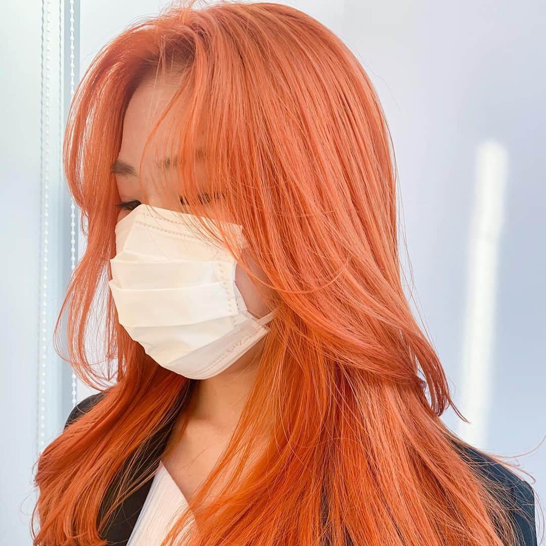 原涼香のインスタグラム：「SANA みたいなオレンジカラー🧡 フレッシュでkawaii 💯 ㅤㅤㅤㅤㅤㅤㅤㅤㅤㅤㅤㅤㅤ」