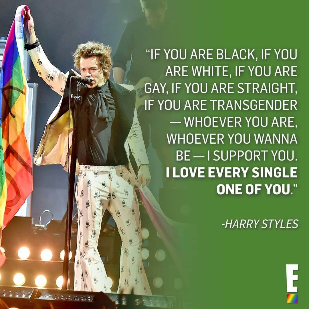 E! Onlineさんのインスタグラム写真 - (E! OnlineInstagram)「"Walk in your rainbow paradise." —Harry Styles 🏳️‍🌈 #Pride (📷: Getty Images)」6月27日 12時30分 - enews