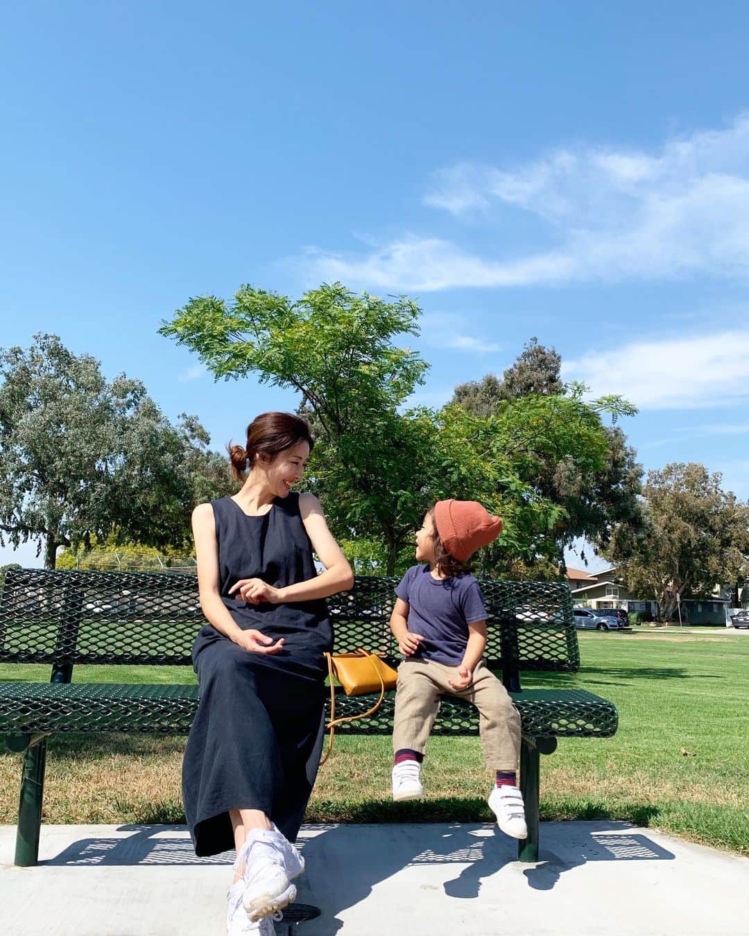 高木りなのインスタグラム：「長男くんと。첫째랑🐒💙 . #motherandson #엄마와아들 #ママと息子」