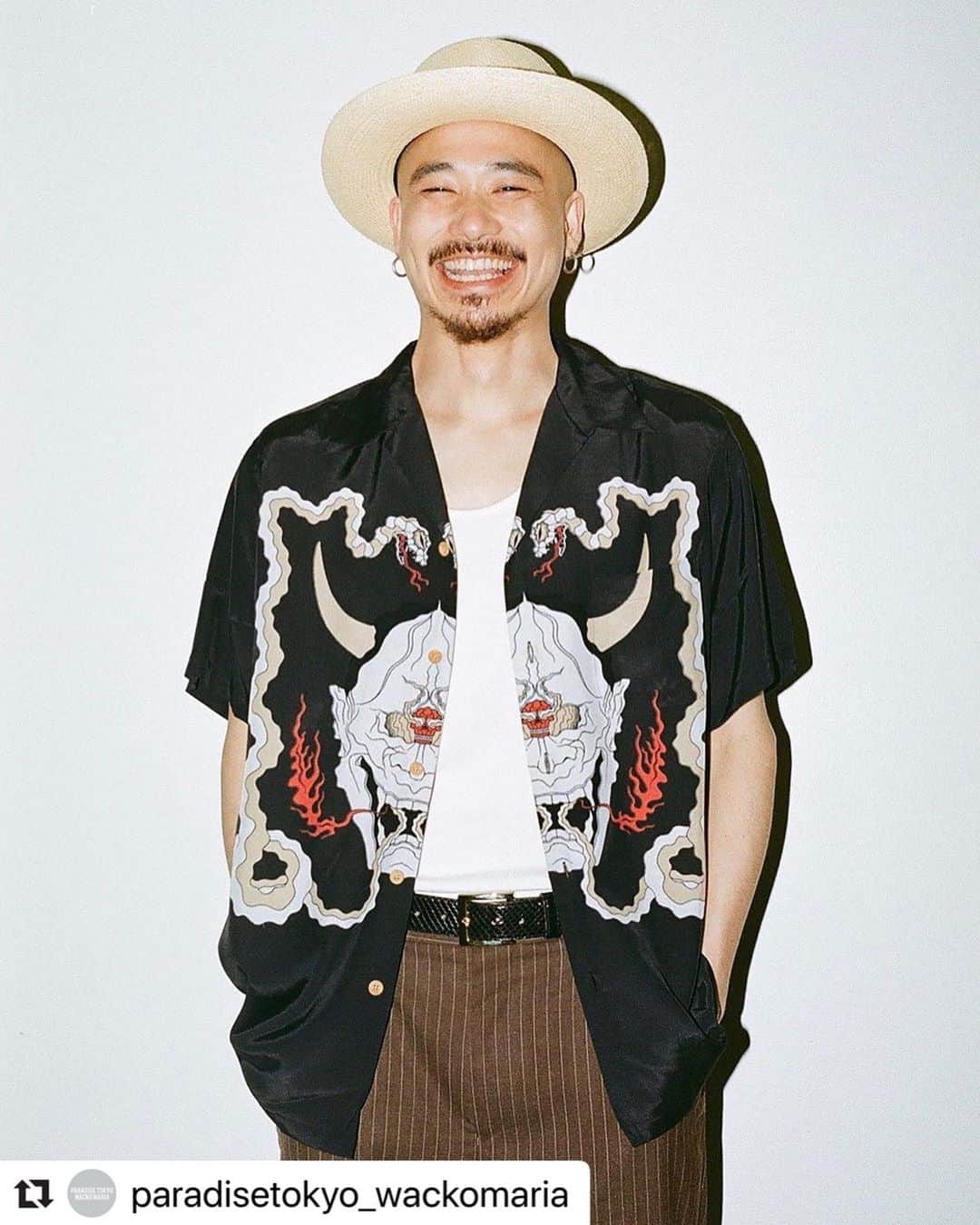 のインスタグラム：「#Repost @paradisetokyo_wackomaria with @make_repost ・・・ NEW ARRIVAL WOLF'S HEAD / WACKO MARIA HAWAIIAN SHIRT 6/27(土)より、PARADISE TOKYO、WACKO MARIA ONLINE STOREにて発売致します。 #wolfshead #wackomaria #guiltyparties #paradisetokyo」