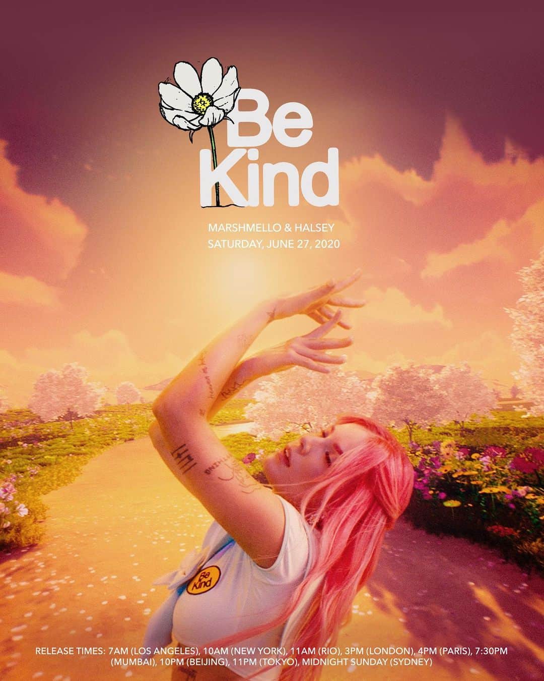 Halseyのインスタグラム：「Be Kind w @marshmellomusic VIDEO tomorrow 🌼」