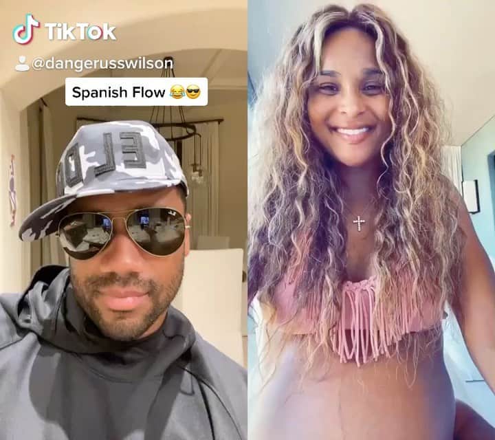 ラッセル・ウィルソンのインスタグラム：「@Ciara #Duet Friday Night Fun! #Spanish flow 😂🤣😎」