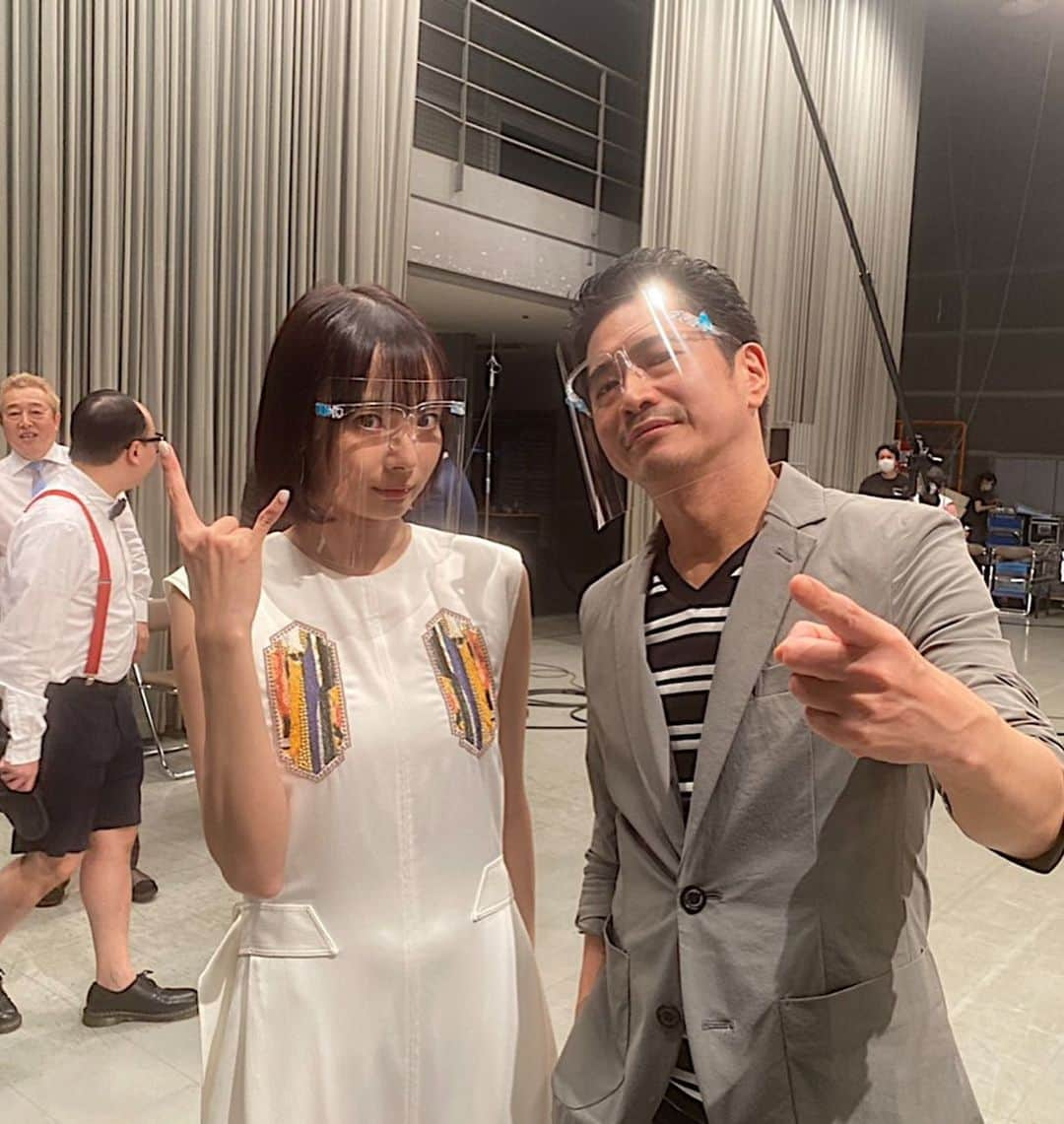 岡田紗佳さんのインスタグラム写真 - (岡田紗佳Instagram)「われめDEポン久々に優勝しましたー！ コロナ対策万全での対局、フェイスシールドもなんやかんや慣れるもんや😂 衣装は　@aoiwanaka.official」6月27日 15時09分 - sayaka_okada