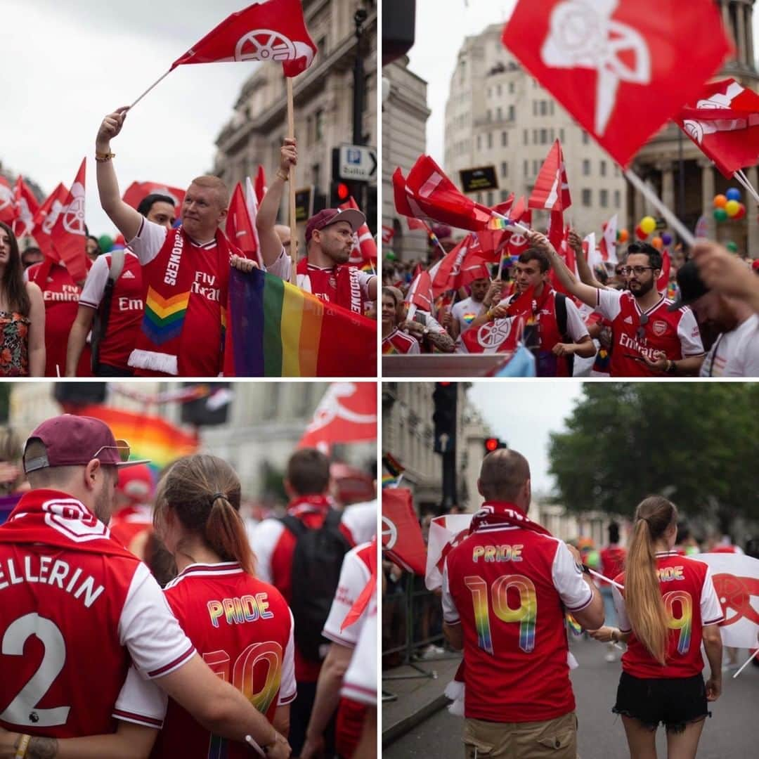 アーセナルFCさんのインスタグラム写真 - (アーセナルFCInstagram)「⏪ Last year at #PrideInLondon  We can’t be together this June, but our commitment remains the same:  #ArsenalForEveryone 🔴」6月27日 18時01分 - arsenal