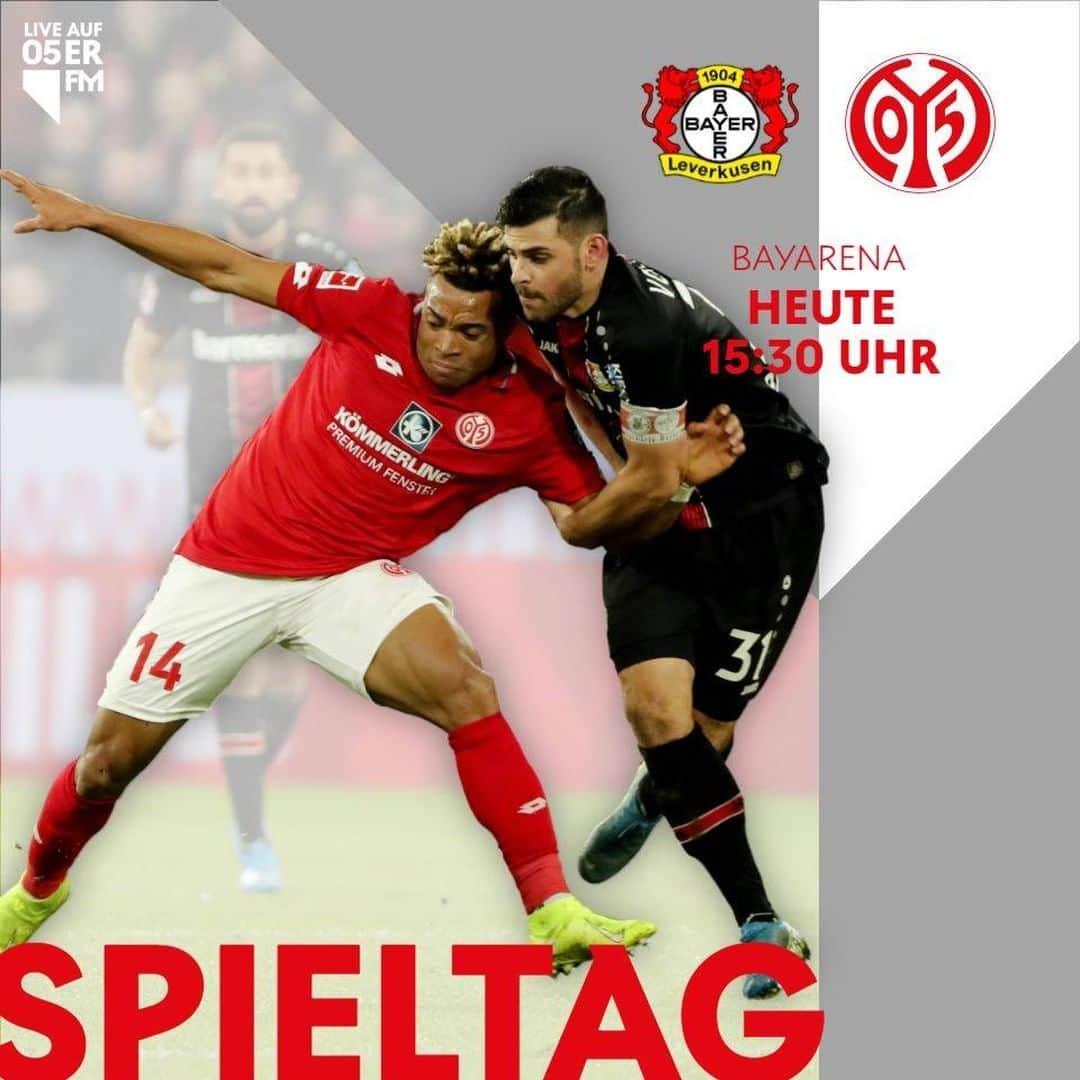 1.FSVマインツ05さんのインスタグラム写真 - (1.FSVマインツ05Instagram)「💥 SPIELTAG! 🔴⚪️ 🆚 @bayer04fussball ⏰ 15:30 Uhr 📻 #B04M05 live ▶️ LINK IN BIO」6月27日 18時45分 - 1fsvmainz05