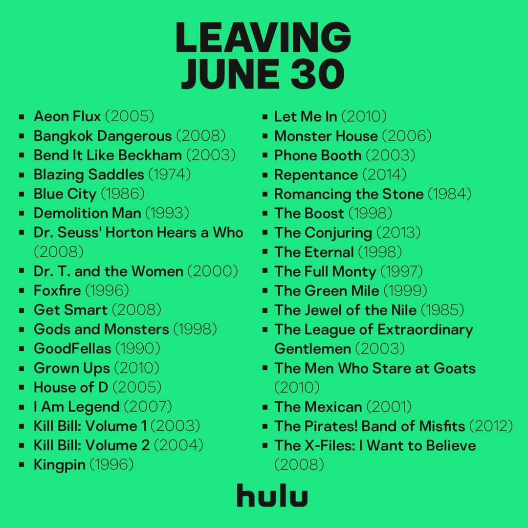 Hulu Home of Emmy-winningさんのインスタグラム写真 - (Hulu Home of Emmy-winningInstagram)「Last call on these titles. Get streaming before they're gone. ⏱」6月28日 5時58分 - hulu