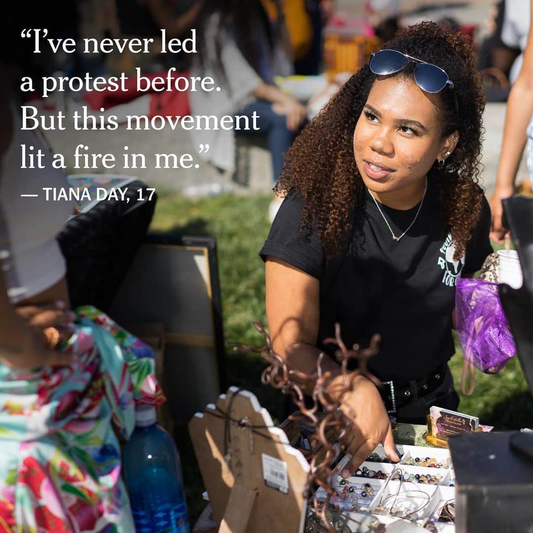 New York Times Fashionさんのインスタグラム写真 - (New York Times FashionInstagram)「Meet these young activists who are fighting for a more just future. Shayla Turner, 18, spent part of her high school graduation week campaigning for the removal of police from inside Chicago’s public schools. She saw people tear gassed for the first time. Zee Thomas 15, organized a 10,000 person protest against police brutality in Nashville, with the help of five other teenagers. Tiana Day, 17, led a Black Lives Matter protest across the Golden Gate Bridge. (She thought “something like 50 people would show up.” There were thousands, stretching for miles.) And from her bedroom in St. Louis, Brianna Chandler, 19, used social media to organize a teach-in for local high school and college students to learn about racial justice.  Visit the link in bio, to hear more from these young women in their own words. | 📸: @carlosjavierortiz, @yasss.indeed, John G Mabanglo/EPA, via Shutterstock and @whitneycphoto」6月27日 22時45分 - nytstyle