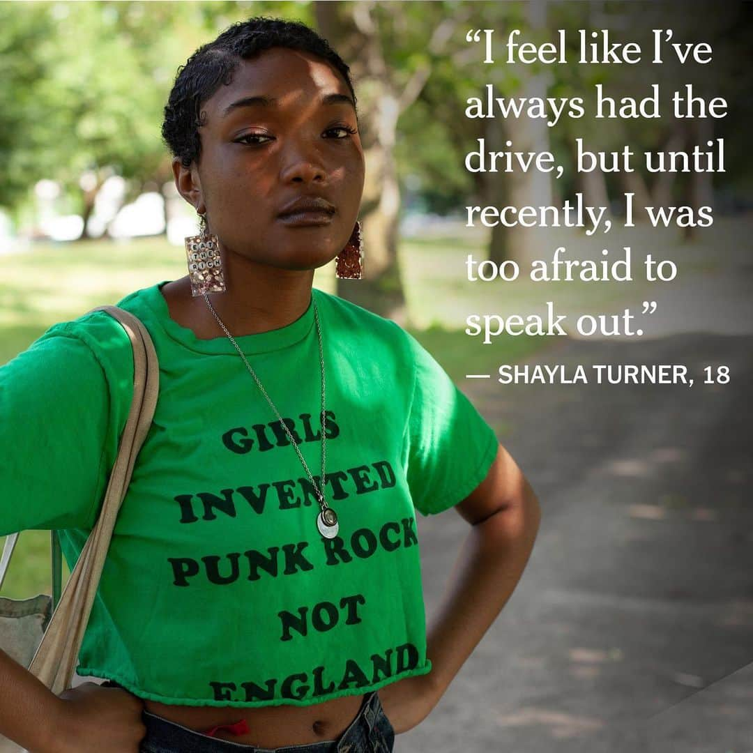 New York Times Fashionさんのインスタグラム写真 - (New York Times FashionInstagram)「Meet these young activists who are fighting for a more just future. Shayla Turner, 18, spent part of her high school graduation week campaigning for the removal of police from inside Chicago’s public schools. She saw people tear gassed for the first time. Zee Thomas 15, organized a 10,000 person protest against police brutality in Nashville, with the help of five other teenagers. Tiana Day, 17, led a Black Lives Matter protest across the Golden Gate Bridge. (She thought “something like 50 people would show up.” There were thousands, stretching for miles.) And from her bedroom in St. Louis, Brianna Chandler, 19, used social media to organize a teach-in for local high school and college students to learn about racial justice.  Visit the link in bio, to hear more from these young women in their own words. | 📸: @carlosjavierortiz, @yasss.indeed, John G Mabanglo/EPA, via Shutterstock and @whitneycphoto」6月27日 22時45分 - nytstyle