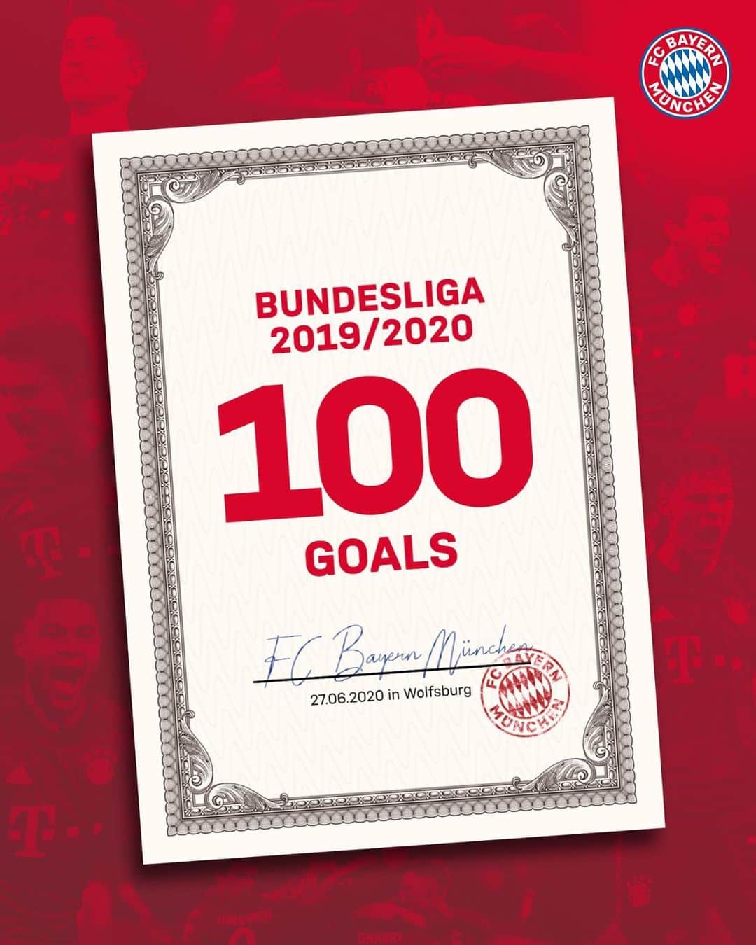 バイエルン・ミュンヘンさんのインスタグラム写真 - (バイエルン・ミュンヘンInstagram)「💯 GOALS THIS SEASON!  #MiaSanMia #FCBayern #WeiterImmerWeiter #packmas #Bundesliga #football」6月28日 0時14分 - fcbayern