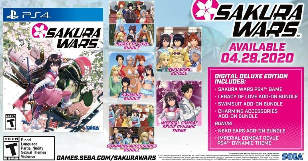 SEGAさんのインスタグラム写真 - (SEGAInstagram)「Play the role of costume director with the #SakuraWars Digital Deluxe Edition.⁣ ⁣ On top of the base game and some themes, you'll also receive four DLC sets: ⁣ ⁣ ✨Legacy of Love⁣ ✨Charming Accessories⁣ ✨Swimsuit⁣ ✨Neko Ears⁣ ⁣ Download today! ⁣ ⁣ #SakuraSaturday🌸」6月28日 0時31分 - sega