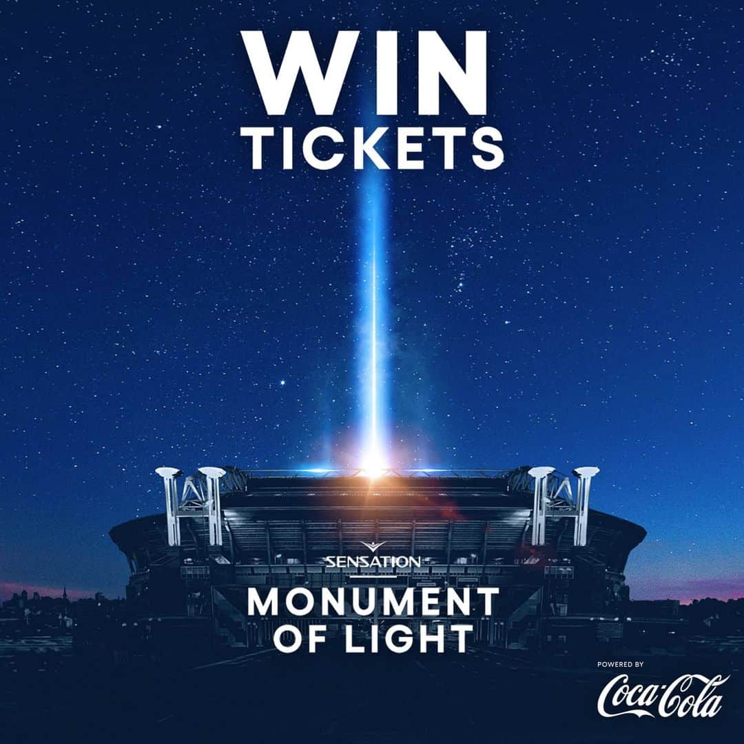 Sensationのインスタグラム：「Win a once in a lifetime experience with Coca-Cola❤⠀ ​⠀ Witness the rehearsal of Sensation - Monument of Light with 3 of your best friends. Be part of this unique experience in the front row of the Royal Box of Amsterdam's @johancruijffarena , including drinks and snacks.​⠀ ​⠀ Take your chance and​⠀ 🌟 Tag 3 of your best friends​⠀ 🌟 Tag @cocacola_nl ⠀ 🌟 Sign up via https://www.sensation.com/coca-cola-giveaway​⠀ ​⠀ Win these 4 tickets and you and your friends might turn out to be the lucky ones to sit in the Johan Cruijff ArenA on the night of 3 July and July 4th, from 01:00h, witnessing a breathtaking one of a kind show.⠀ ⠀ #Sensation #MonumentofLight #CocaCola #JohanCruijffArena #giveaway #sweepstake #SunneryJamesandRyanMarciano」
