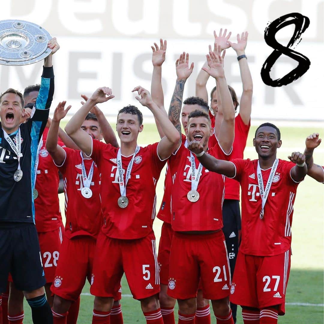 バイエルン・ミュンヘンさんのインスタグラム写真 - (バイエルン・ミュンヘンInstagram)「🏆 #MEI8TER 🏆  #FCBayern #MiaSanMia #Football #Bundesliga #Champions #WeiterImmerWeiter」6月28日 0時53分 - fcbayern