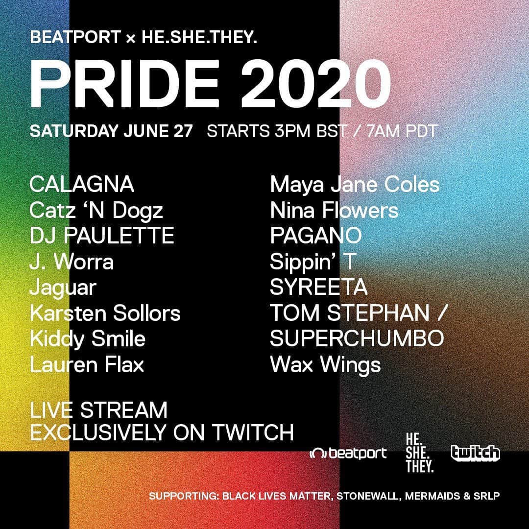 マヤ・ジェーン・コールスさんのインスタグラム写真 - (マヤ・ジェーン・コールスInstagram)「HAPPY PRIDE PEOPLE!!! ✌️🌈 biggest love going out to my LGBTQI family today and everyday 💓 Excited to be part of the Pride 2020 Twitch Live Stream later 🌈 Catch me at 11pm BST / 6pm EST / 3pm PDT. Totally free but for those that can afford to, you can donate and all profits will go to Black Lives Matter, Stonewall, Mermaids and Sylvia  Rivera Law Project 🖤 Donate here: https://gf.me/u/ybr9dg」6月28日 2時09分 - mayajanecolesofficial