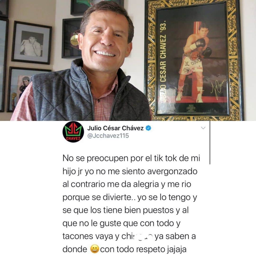 Despierta Americaさんのインスタグラム写真 - (Despierta AmericaInstagram)「@jcchavez115  sale en defensa de su hijo @jcchavezjr por su tik tok en donde camina con tacones.」6月28日 2時44分 - despiertamerica